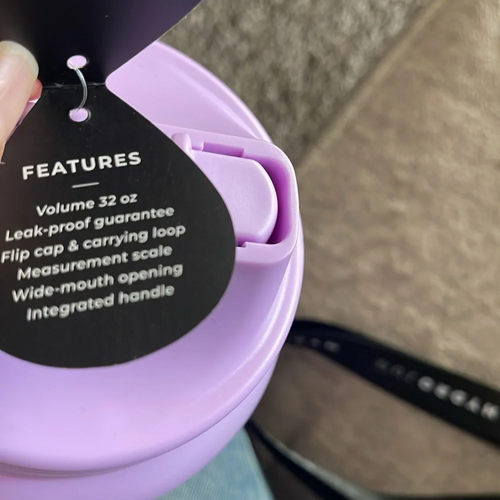 Hydrojug Kids Bottle with Black and Purple Heart Sleeve